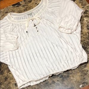 Guess Off White and Cream Top